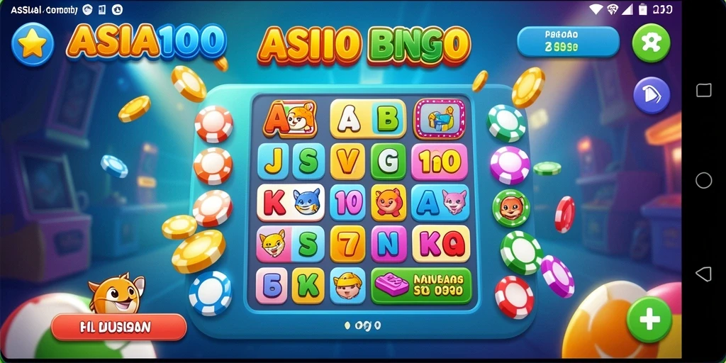 Tangkapan layar ASIA100 menampilkan gameplay Bingo yang menyenangkan.