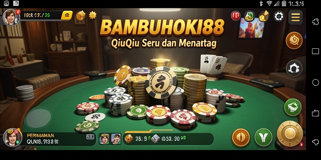 Screenshot menampilkan gameplay QiuQiu yang seru dan menantang.