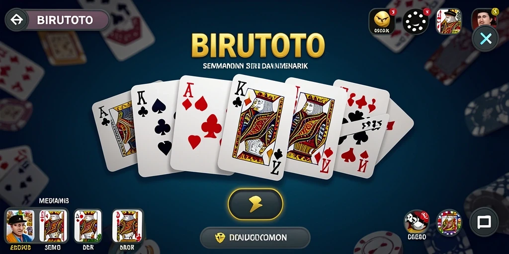 Tampilan menarik gameplay Domino BIRUTOTO.
