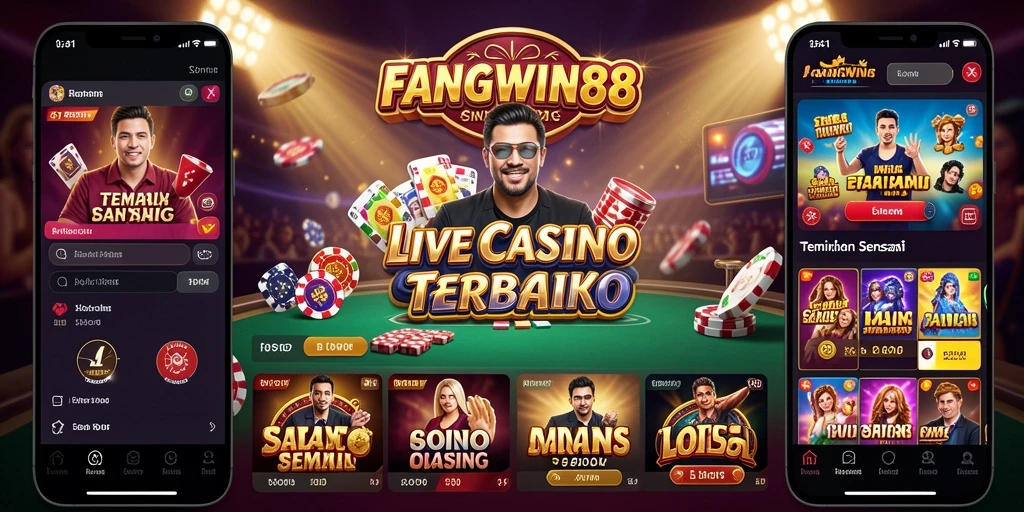 Gameplay seru di FANGWIN88 dengan dealer langsung dan suasana kasino.