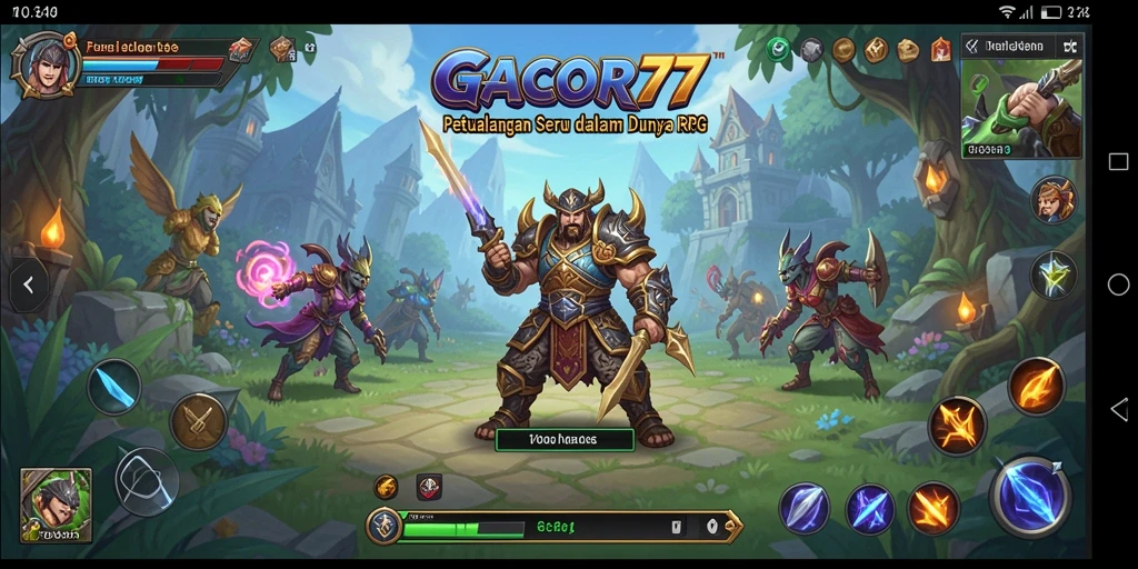Tangkapan layar utama GACOR77 menampilkan gameplay yang menakjubkan dalam pertempuran RPG.