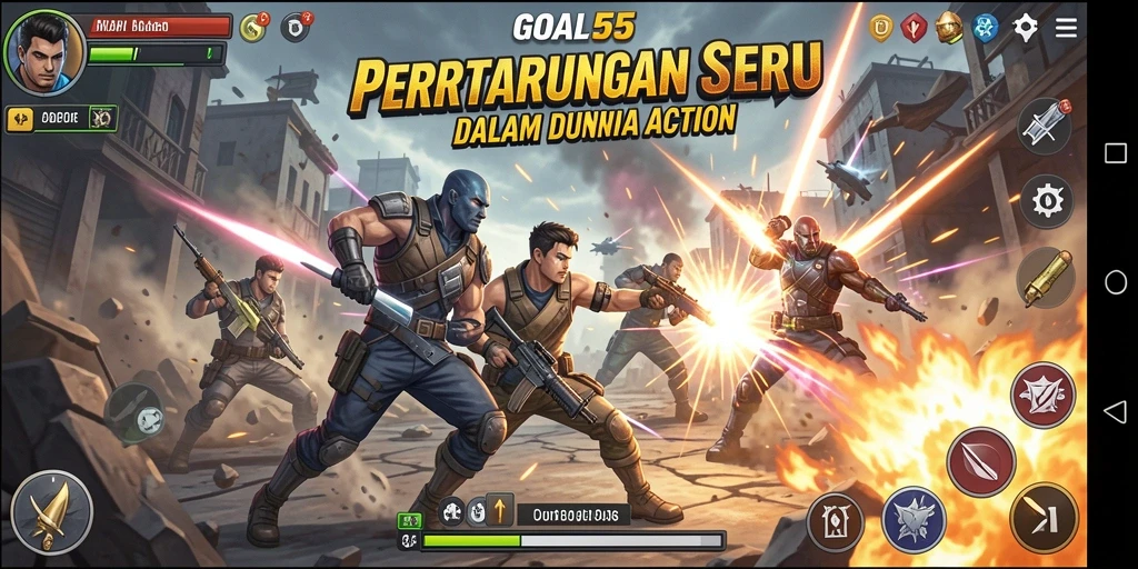 Tampilan epic dari gameplay seru di GOAL55.