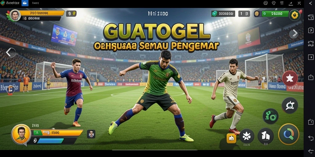 Tampilan gameplay seru dalam GUATOGEL dengan aksi olahraga yang mendebarkan.