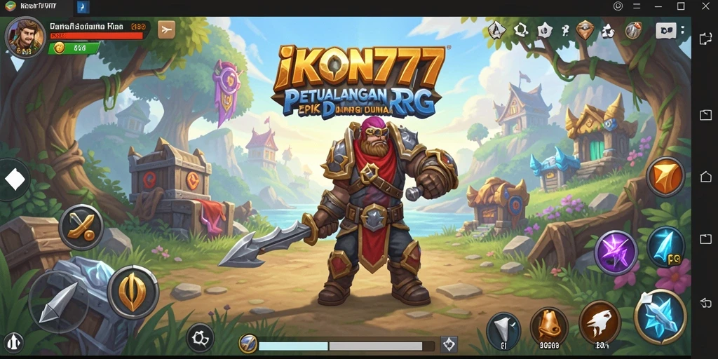 Screenshot menunjukkan aksi seru dalam pertarungan RPG IKON777.