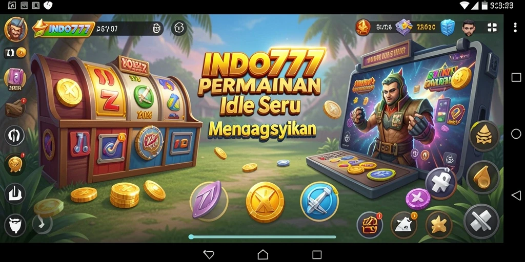 Tampilan gameplay seru di INDO777 dengan fitur Idle.