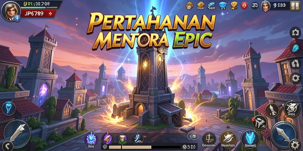 Gameplay seru di JP6789 dengan menara yang beragam.