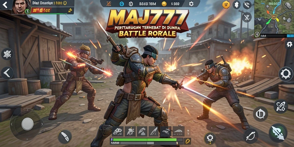 Screenshot menampilkan aksi intens di battlefield MAJ777.