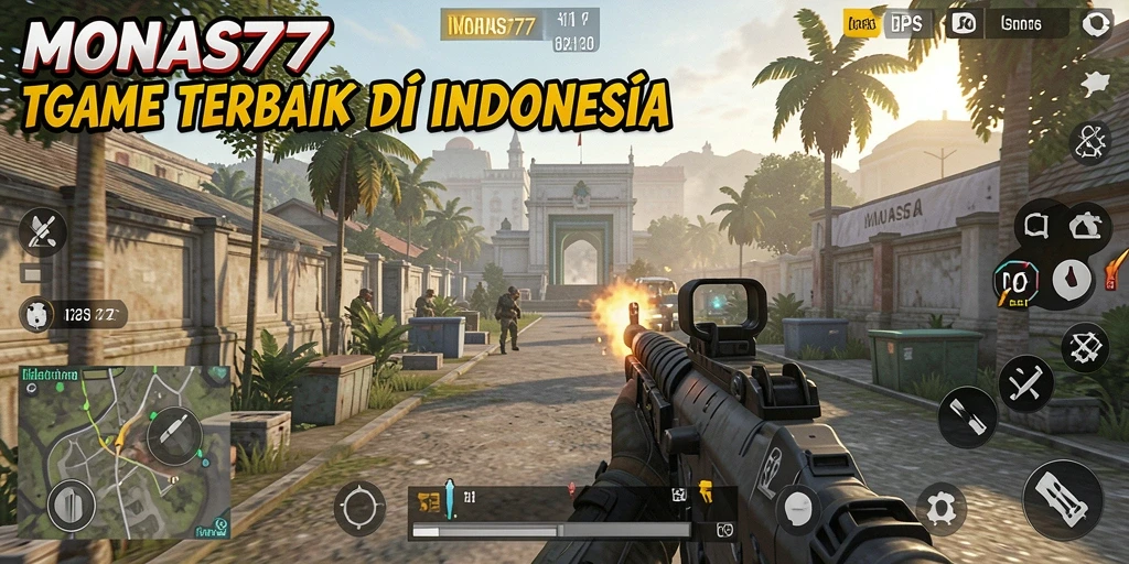 Tampilan gameplay seru dan mendebarkan dari MONAS77