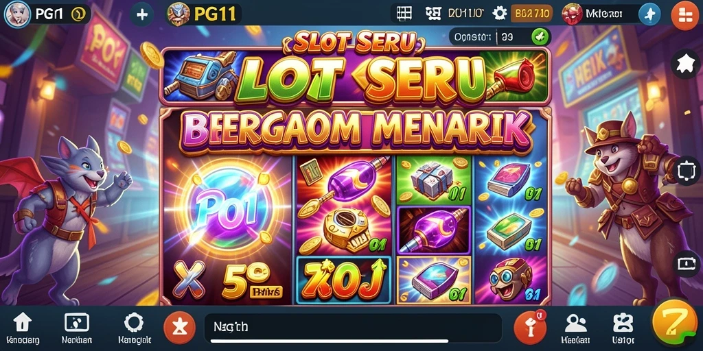 Tampilan gameplay PG11 yang mengasyikkan dan berwarna-warni.
