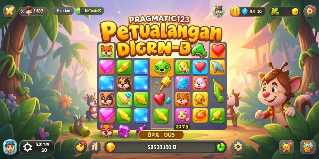 Tampilan gameplay seru dari PRAGMATIC123 dalam match-3.