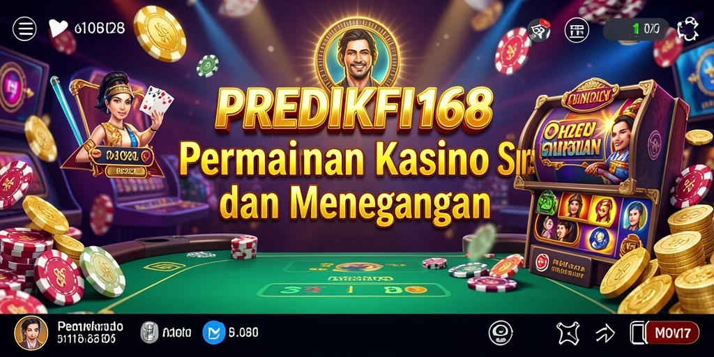 Tampilan utama <strong>PREDIKSI168</strong> menampilkan berbagai permainan kasino yang menarik.