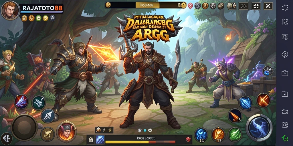 Tampilan gameplay seru di dunia <strong>RAJATOTO88</strong> dengan grafis menawan.